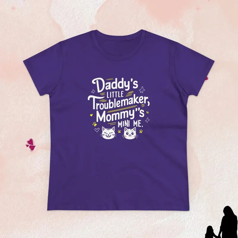 Daddy Little Troublemaker Women Graphic Tees 13