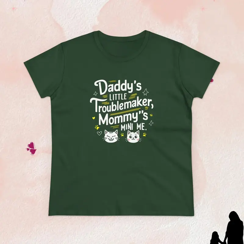 Daddy Little Troublemaker Women Graphic Tees 15