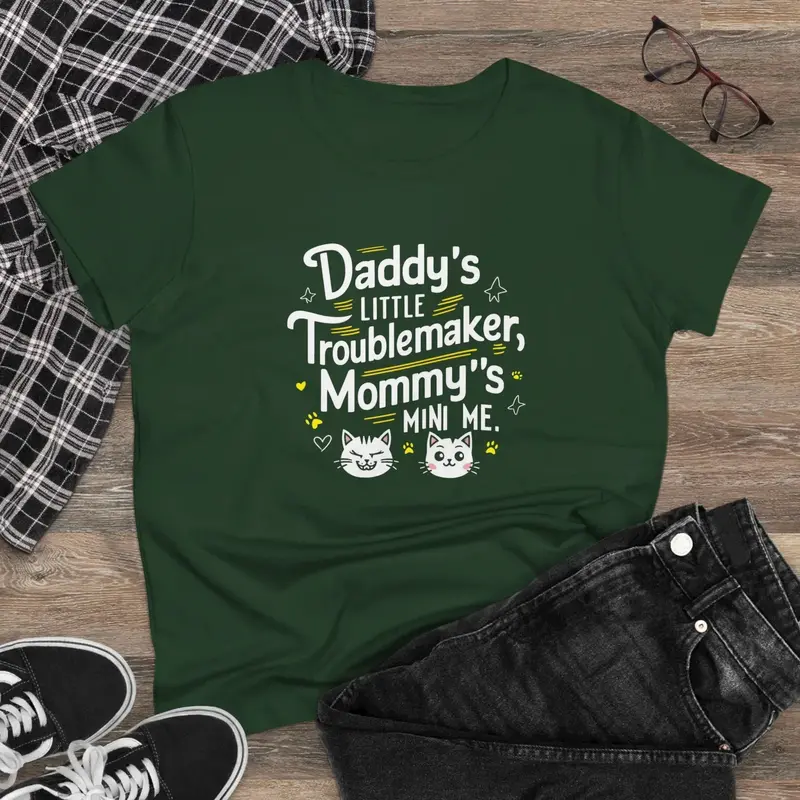 Daddy Little Troublemaker Women Graphic Tees 7