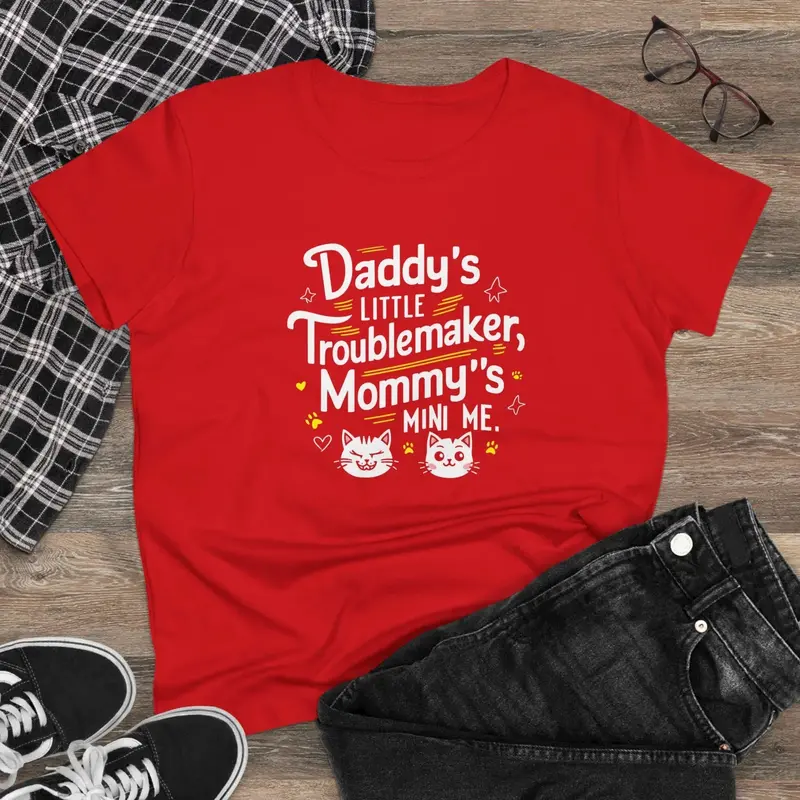 Daddy Little Troublemaker Women Graphic Tees 8