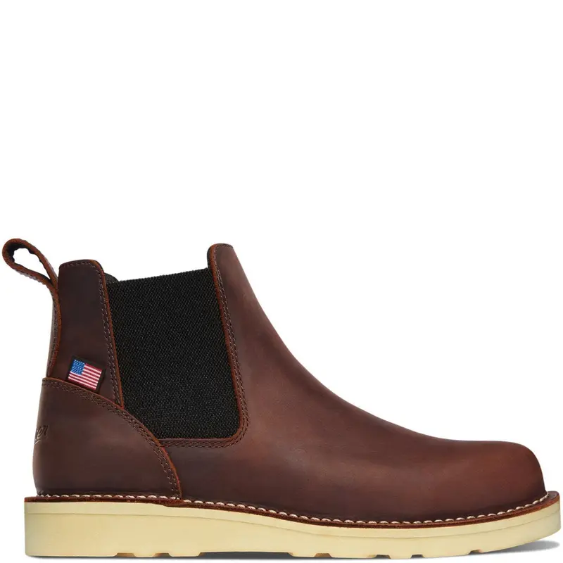 Danner Bull Run 6-Inch Steel Toe Chelsea Wedge Boots for Men
