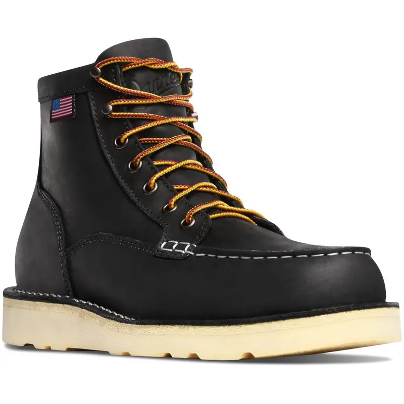 Danner Bull Run Moc Toe Black 6" Steel Toe #15569 1
