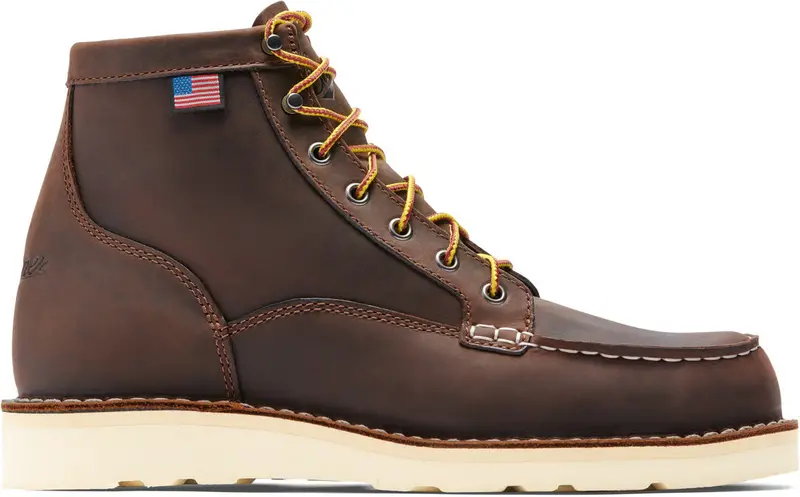 Danner Bull Run Moc Toe Brown 6" Steel Toe #15564 2