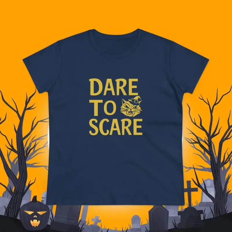 Dare To Scare Women Cotton T-Shirts 14