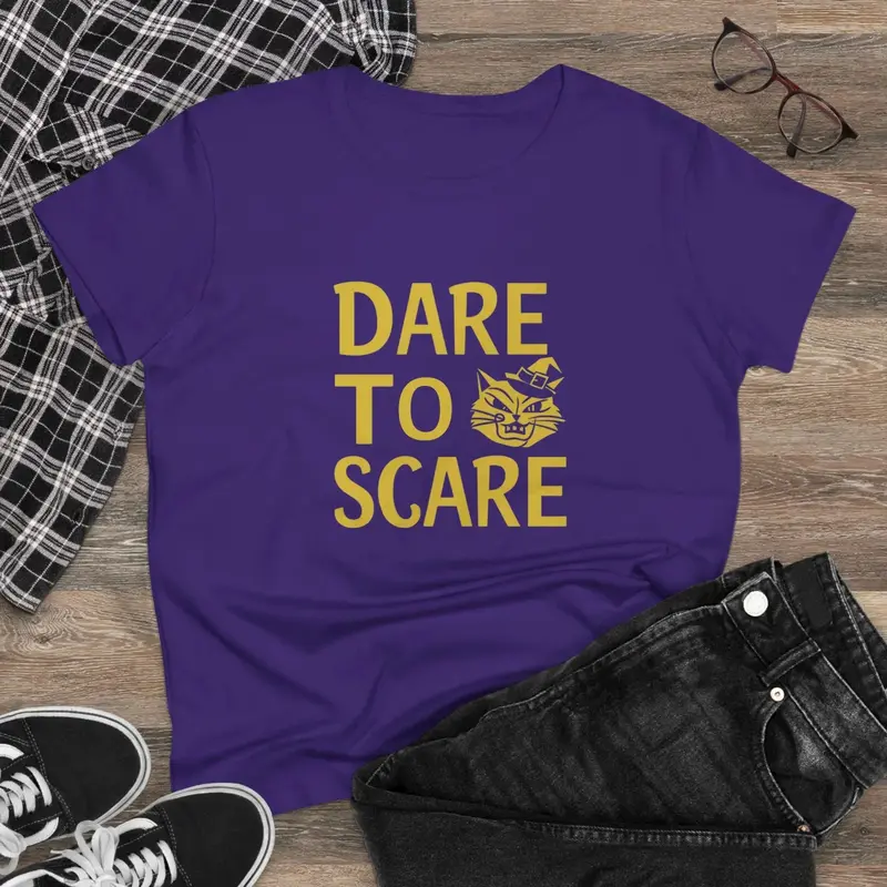 Dare To Scare Women Cotton T-Shirts 6