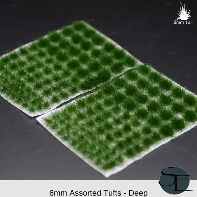 Dark Green- 4Mm Self-Adhesive Grass Tufts 1