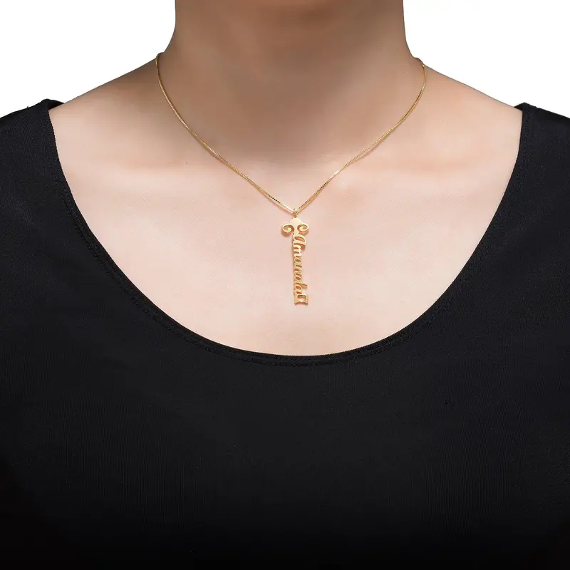 Dazzling Vertical Custom Name Necklace 1