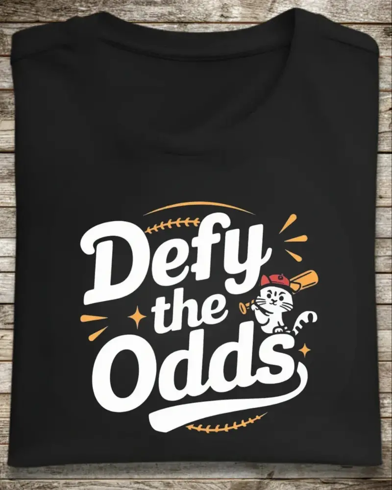 Defy The Odds Baseball Crew Neck Tee 1