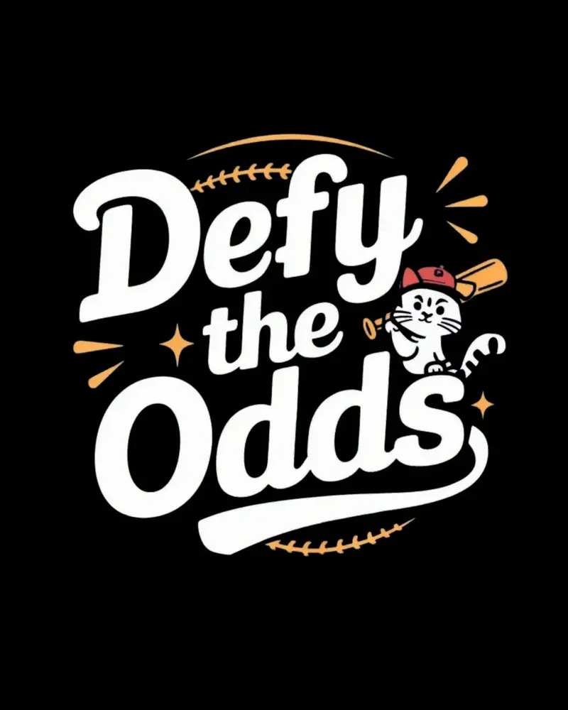 Defy The Odds Baseball Crew Neck Tee 2