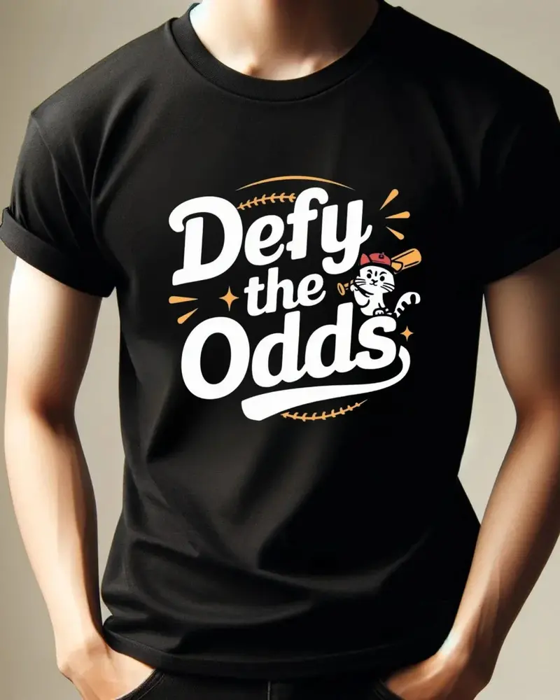 Defy The Odds Baseball Crew Neck Tee 3
