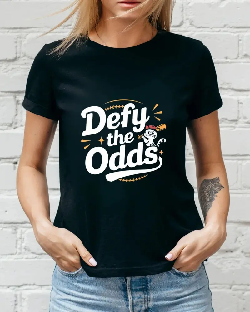 Defy The Odds Baseball Crew Neck Tee 4