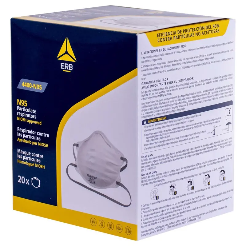 Delta Plus 20-Pack 4400 N95 Particulate Respirator Mask 1