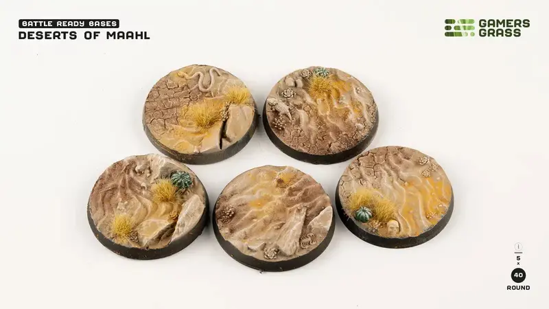 Deserts Of Maahl Bases, Round 40Mm (X5) 1