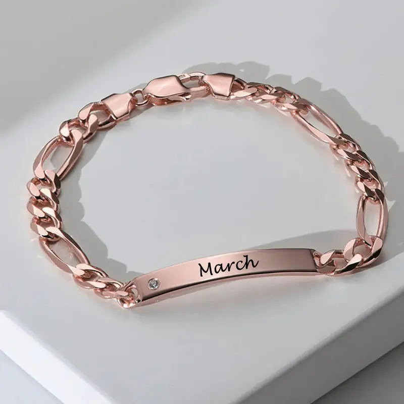 Diamond-Accented Bar Bracelet