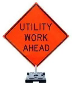 Dicke 48" Roll-Up Non-Reflective Vinyl Safety Traffic Sign 1