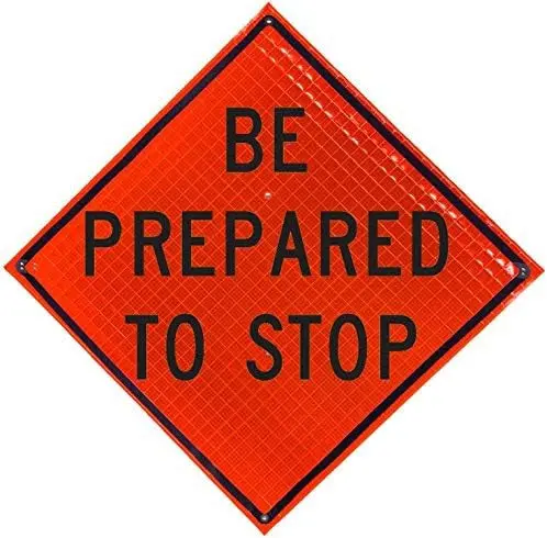 Dicke 48" Superbright Reflective Safety Road Roll-Up Sign 1