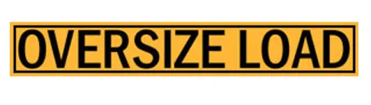 Dicke Oversize Load - 5' Banner, Non-Refl #B5onr 1