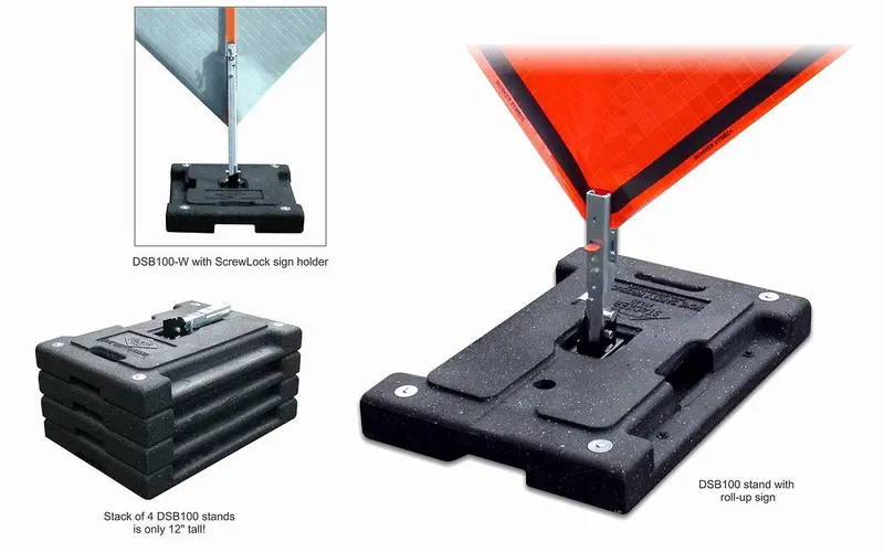 Dicke Rubber Base Stand For Roll-Up Signs #Dsb100 1