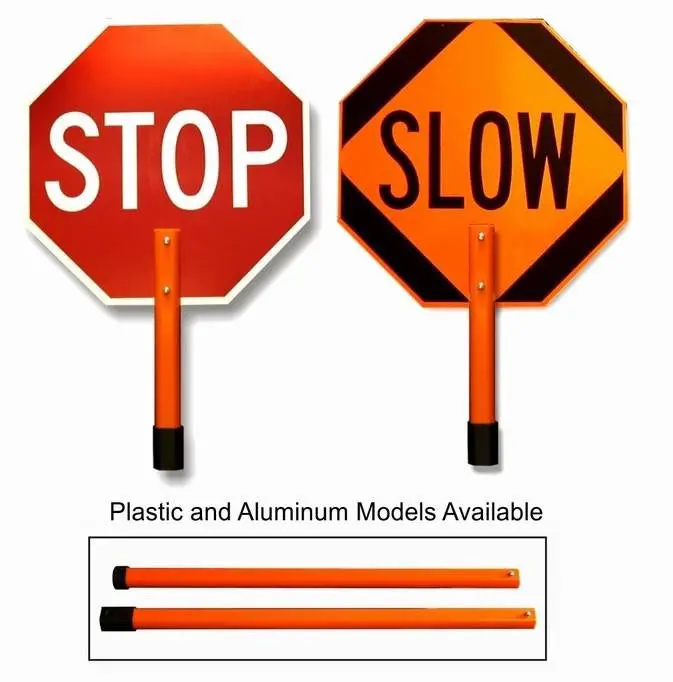 Dicke Stop/Slow Sign 5' Plastic Extension Handle Staff #P52a 1