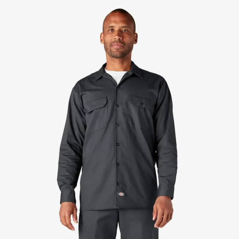 Dickies Men's Button-Down Chest Pocket Long Sleeve Work Shirt 1