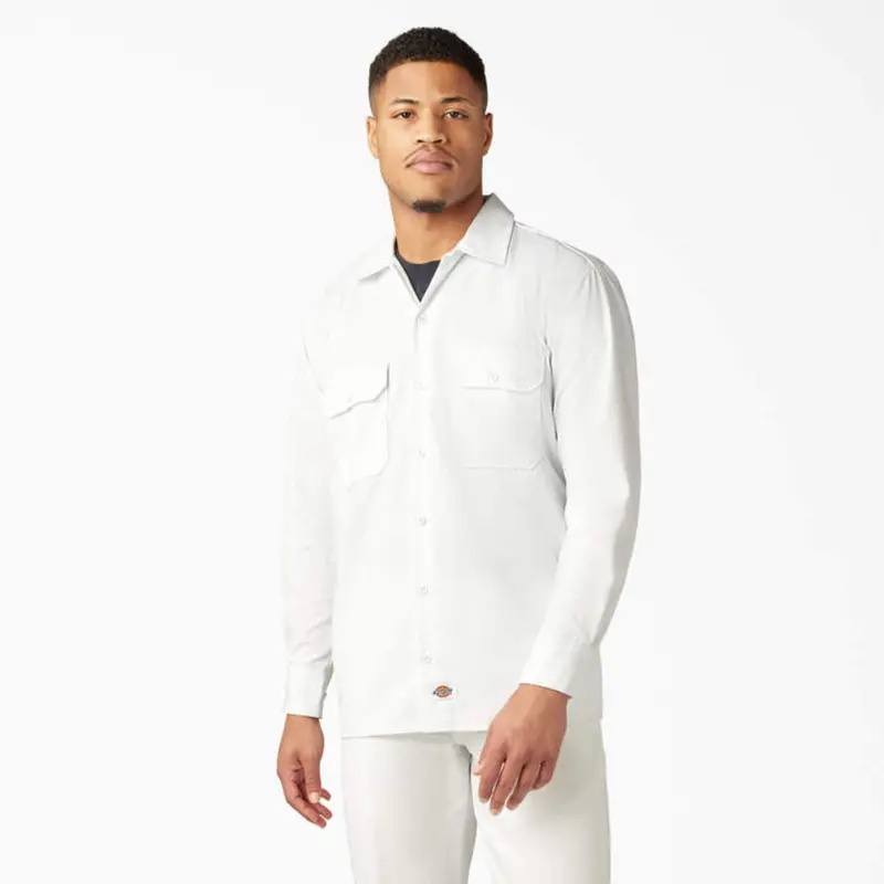 Dickies Men's Button-Down Chest Pocket Long Sleeve Work Shirt 3