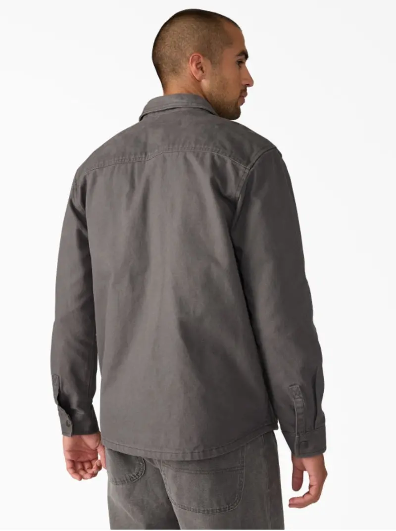 Dickies Men's Duck Brushed Cotton Snap-Front Shirt Jac 10