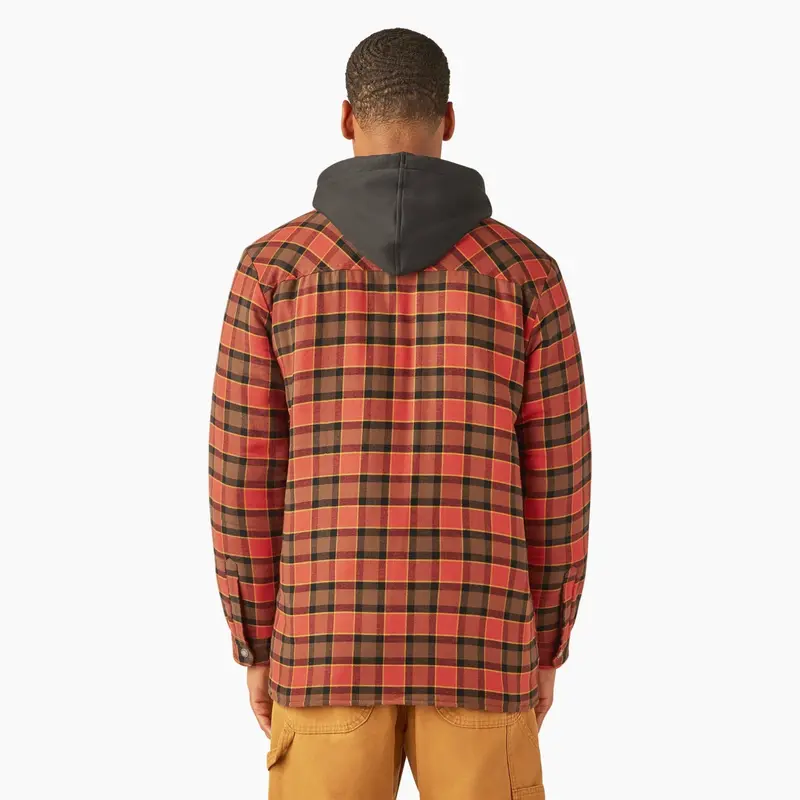 Dickies Men's Durable Water Repellent Hooded Flannel Shirt Jac 5