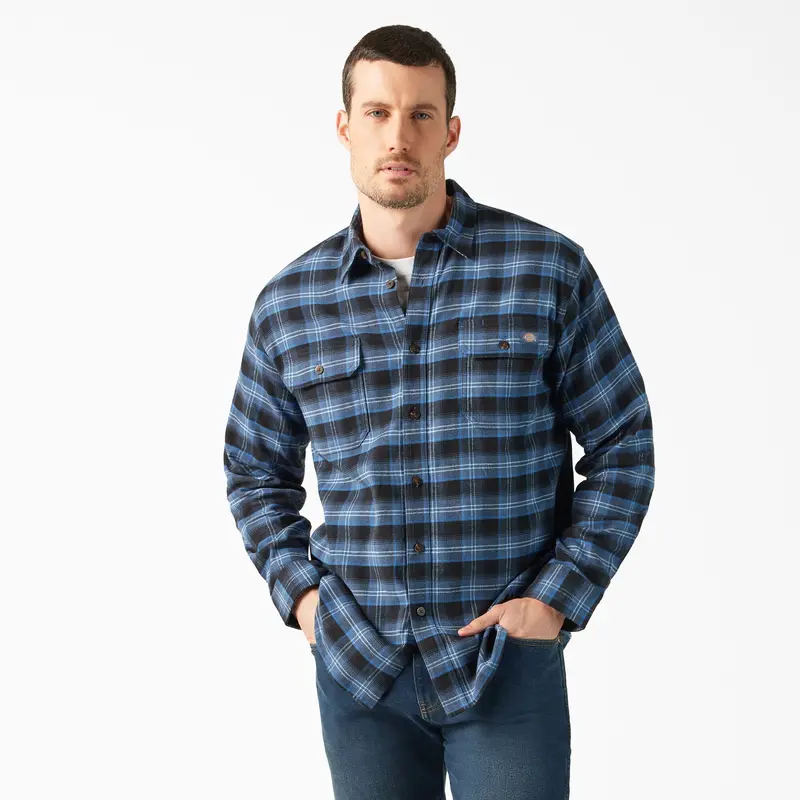 Dickies Men's Flex Long Sleeve Flannel Shirt 10