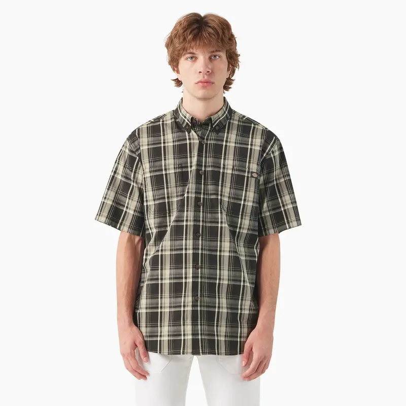 Dickies Men’s Flex Woven Button-Down Shirt – Short Sleeve