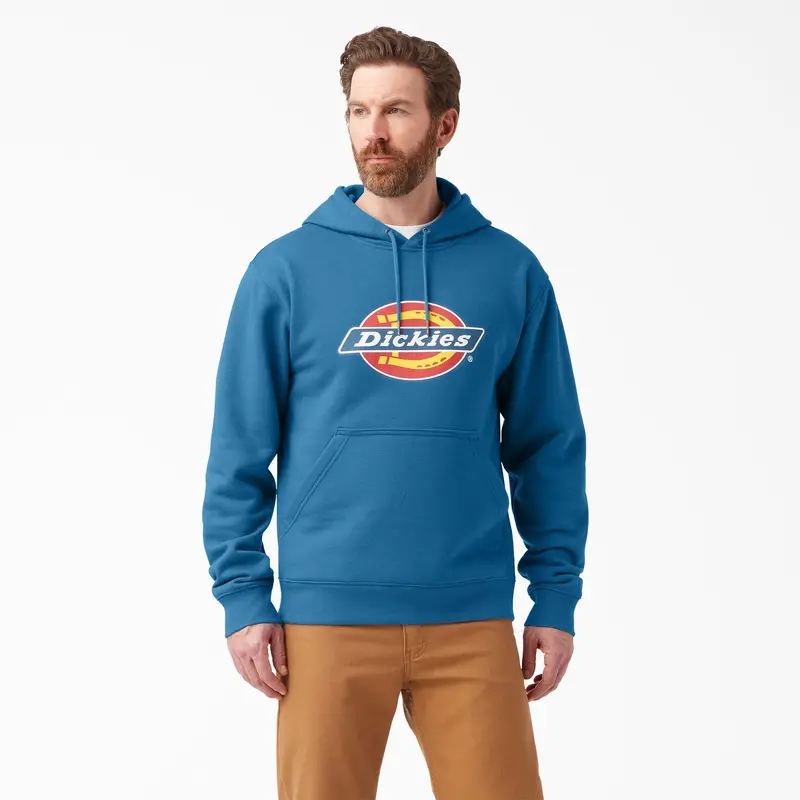 Dickies Men's Tri-Color Logo Knit Fleece Hoodie 1