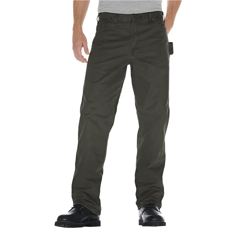 Dickies Sanded Duck Carpenter Men's Work Safety Pant Du336 - Moss 1
