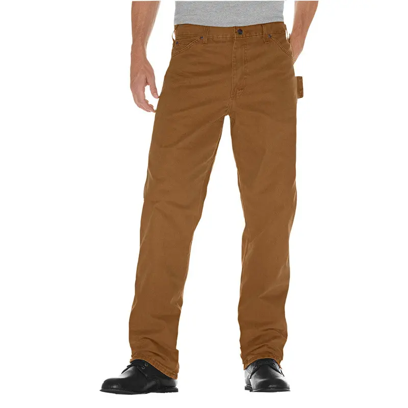 Dickies Sanded Duck Carpenter Work Safety Pant Du336 - Brown Duck 1