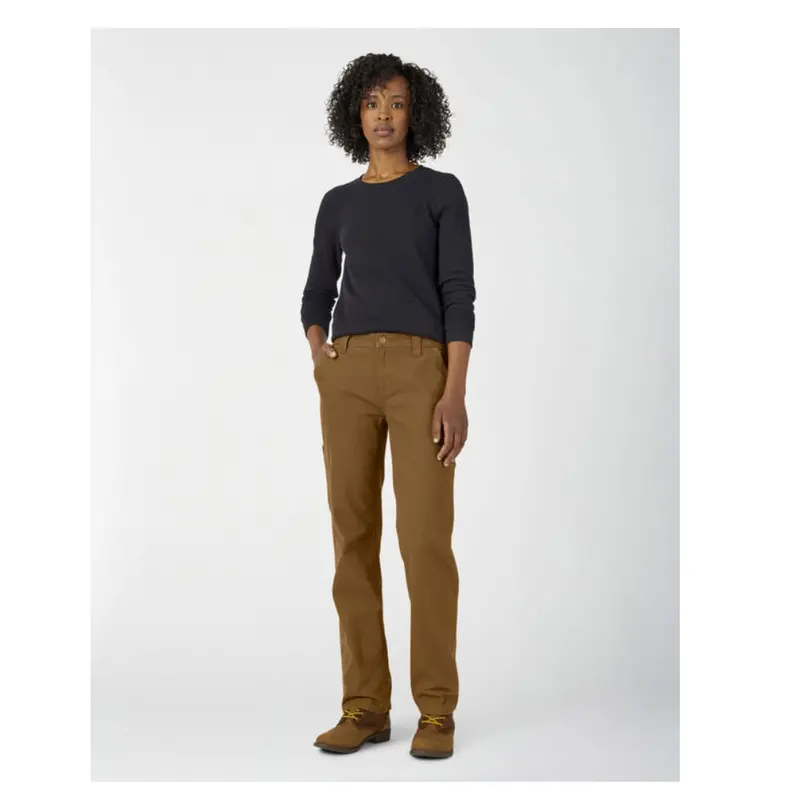 Dickies Stretch Duck Women's Carpenter Work Pant Fd2700 - Brown 2