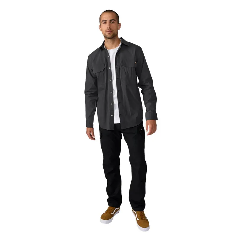 Dickies Tradebuilt Long Sleeve Utility Men's Work Shirt A879p - Black 4