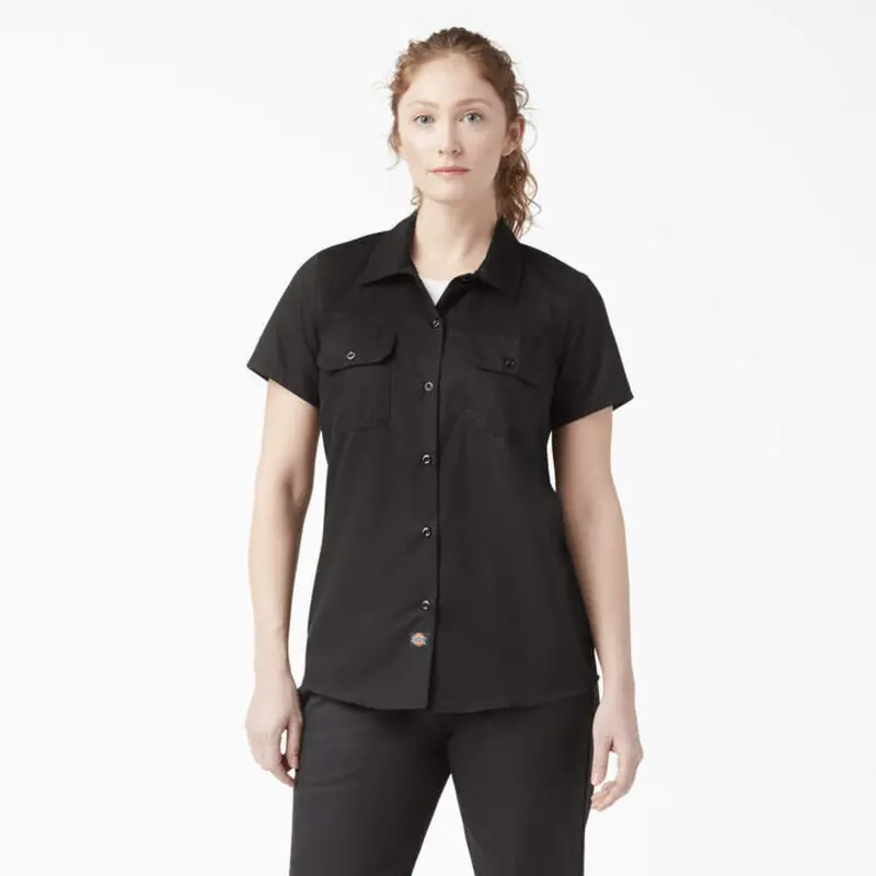 Dickies Women's 574 Original Button Short Sleeve Twill Work Shirt 2