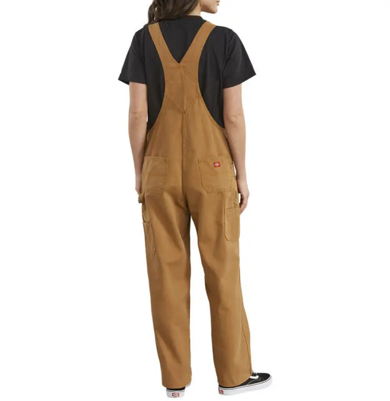 Dickies Women's Brown Duck Bib Work Overall - Fb206 3