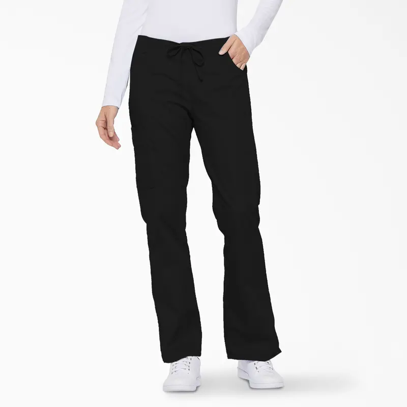 Dickies Women's Mid-Rise Drawstring Cargo Scrub Pant 1