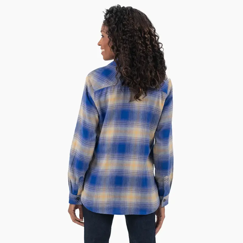 Dickies Women's Plaid Long Sleeve Flannel Shirt 16