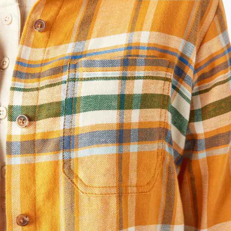 Dickies Women's Plaid Long Sleeve Flannel Shirt 21