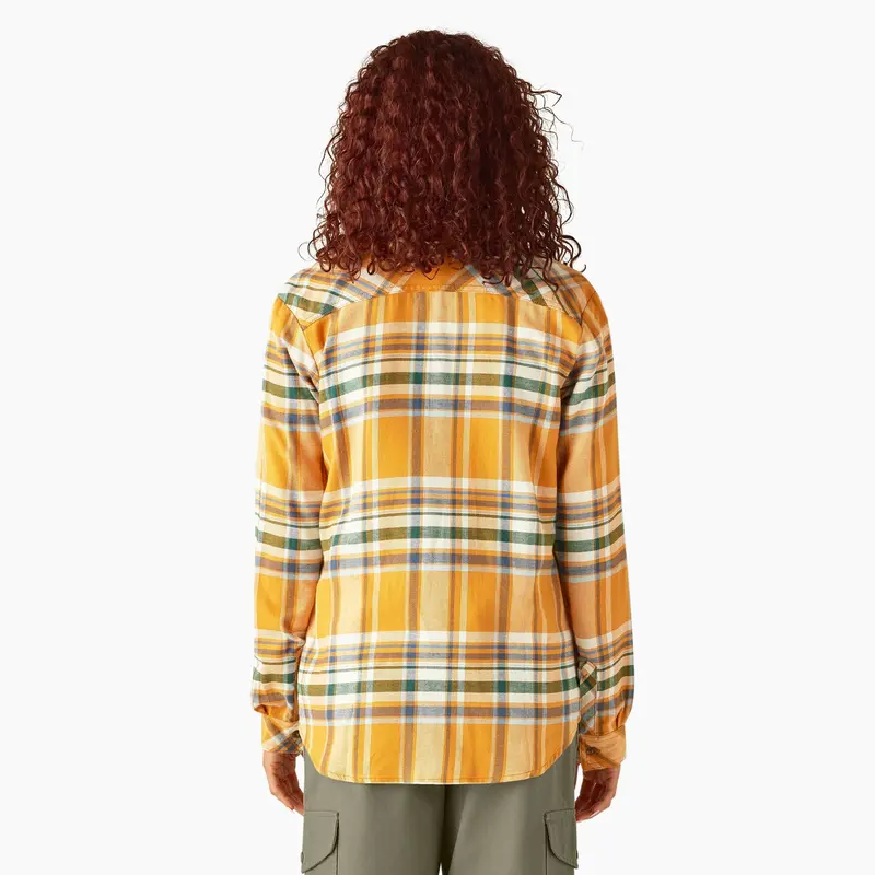 Dickies Women's Plaid Long Sleeve Flannel Shirt 22