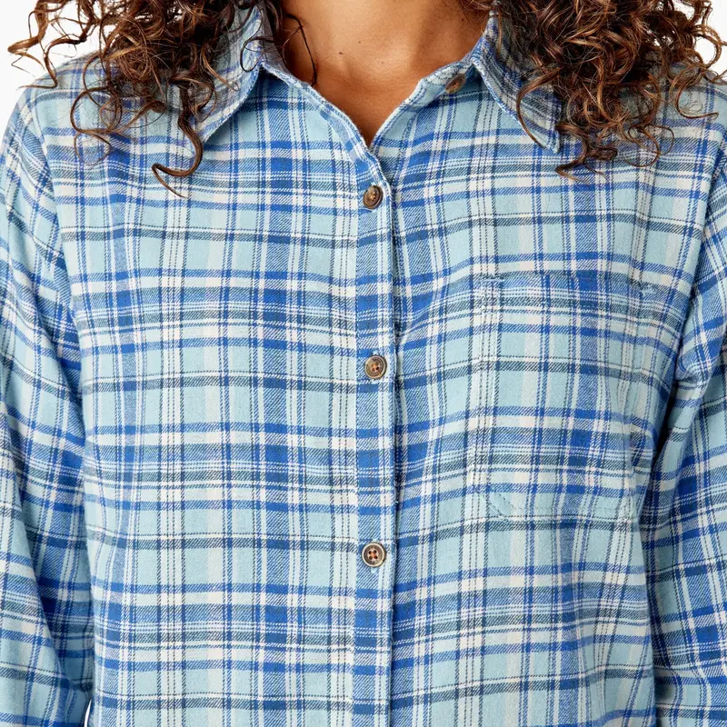Dickies Women's Plaid Long Sleeve Flannel Shirt 4