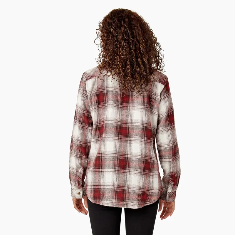 Dickies Women's Plaid Long Sleeve Flannel Shirt 9