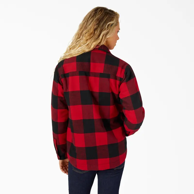 Dickies Women's Sherpa-Lined Flannel Coat 2