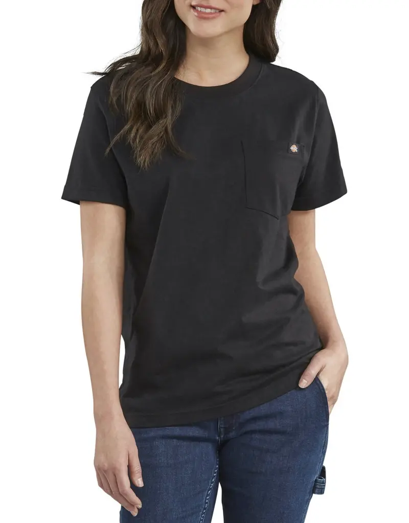 Dickies Women's Short Sleeve Heavyweight T-Shirt Fs450 - Black 2