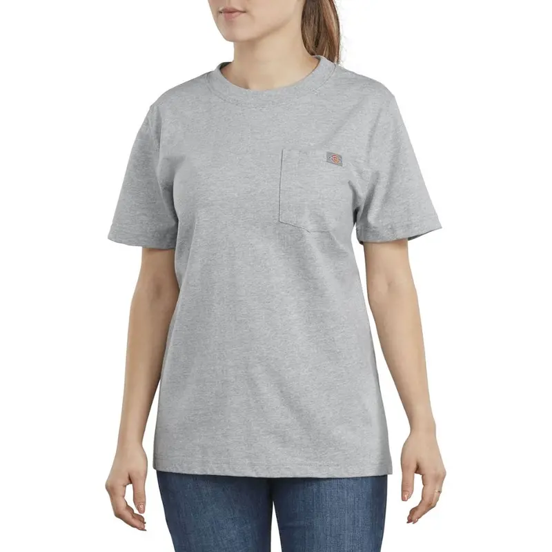 Dickies Women's Short Sleeve Heavyweight T-Shirt Fs450 - Grey 1