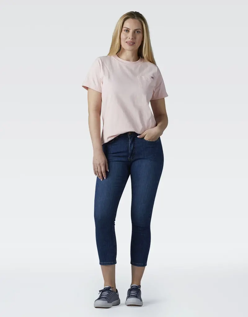Dickies Women's Short Sleeve Heavyweight T-Shirt Fs450 - Pink 2