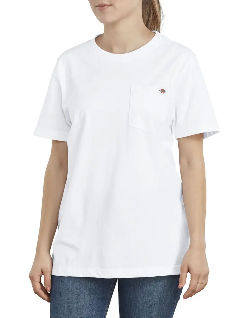 Dickies Women's Short Sleeve Heavyweight T-Shirt Fs450 - White 1
