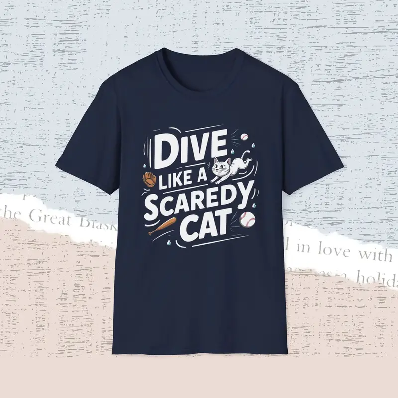 Dive Like Scaredy Cat Cotton Men Tee 3