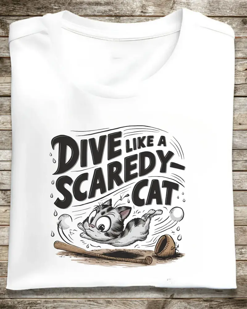 Dive Like Scaredy Cat Cotton Tshirt 1