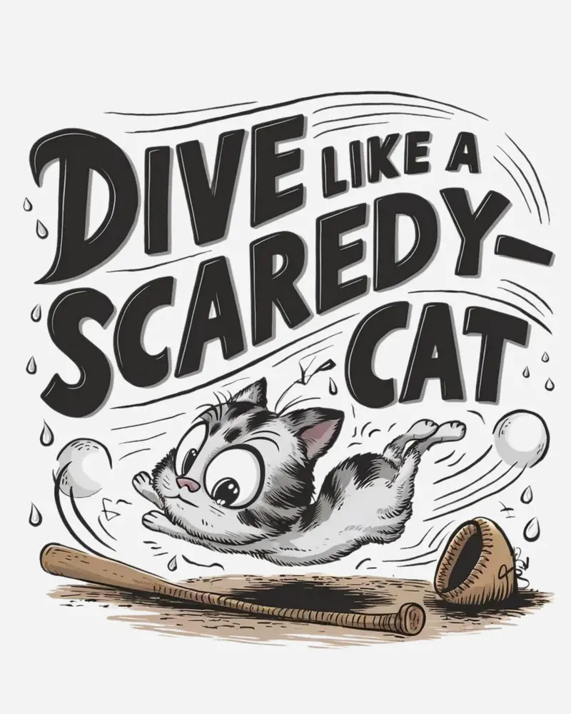 Dive Like Scaredy Cat Cotton Tshirt 2